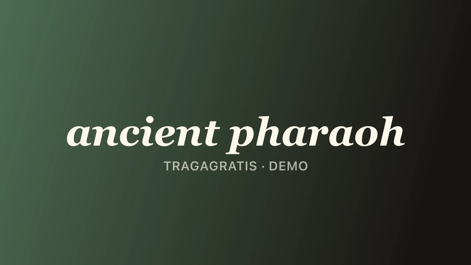 Ancient Pharaoh demo