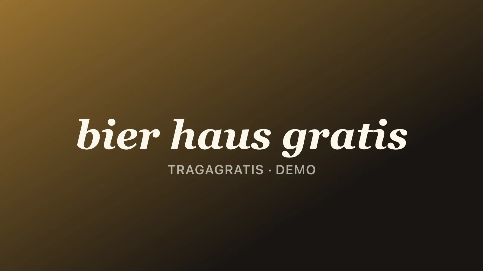 Bier Haus demo