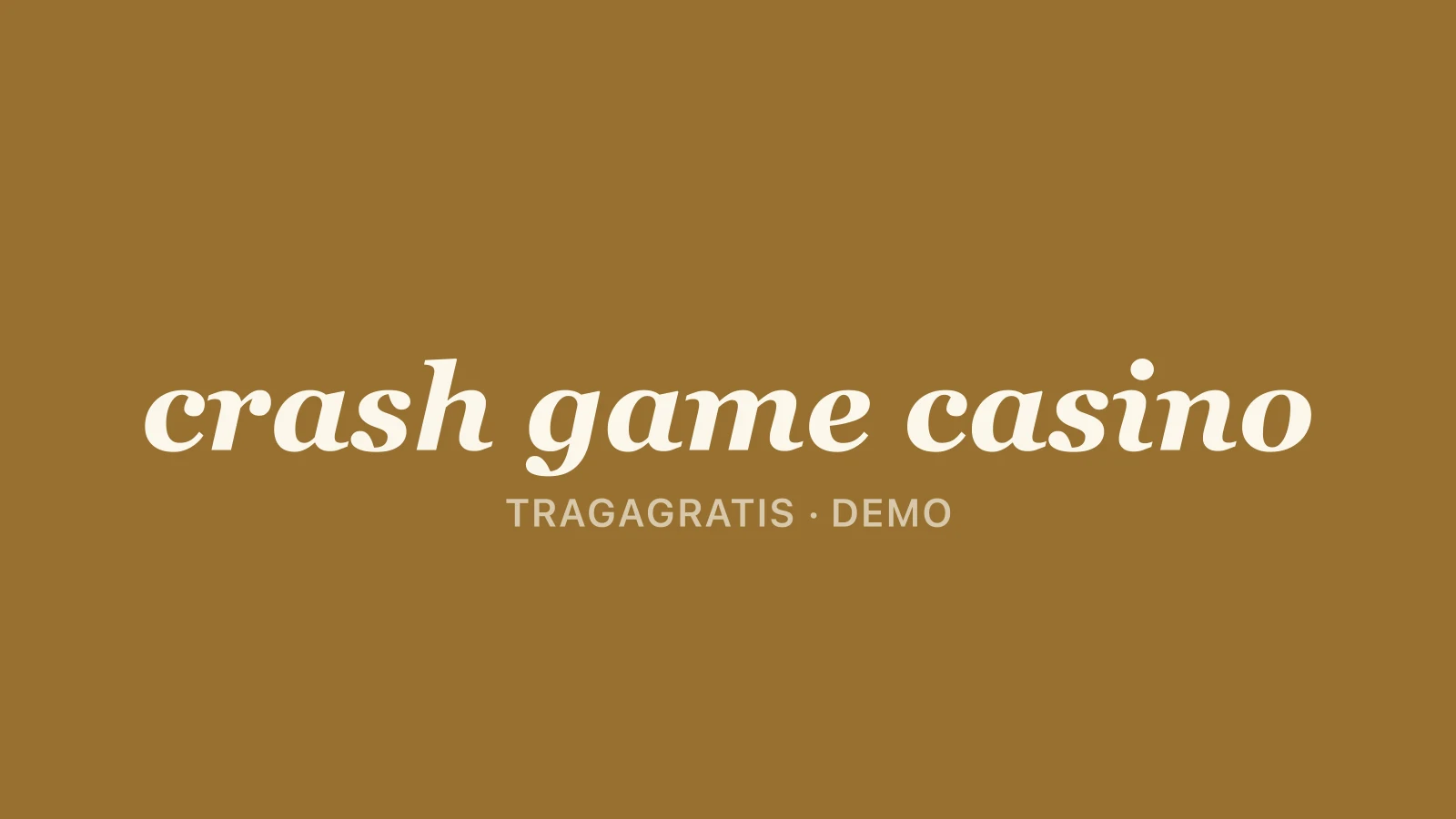 Crash Game demo