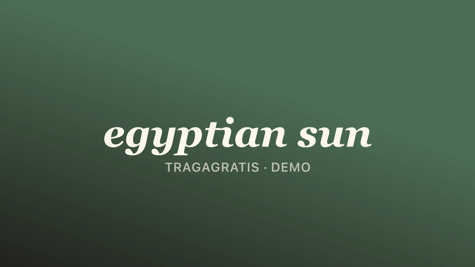 Egyptian Sun demo