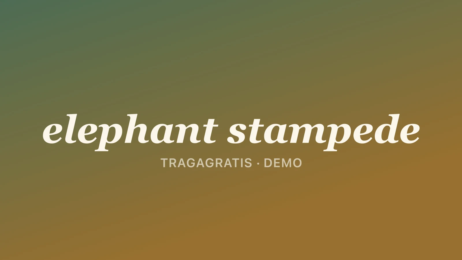 Elephant Stampede demo