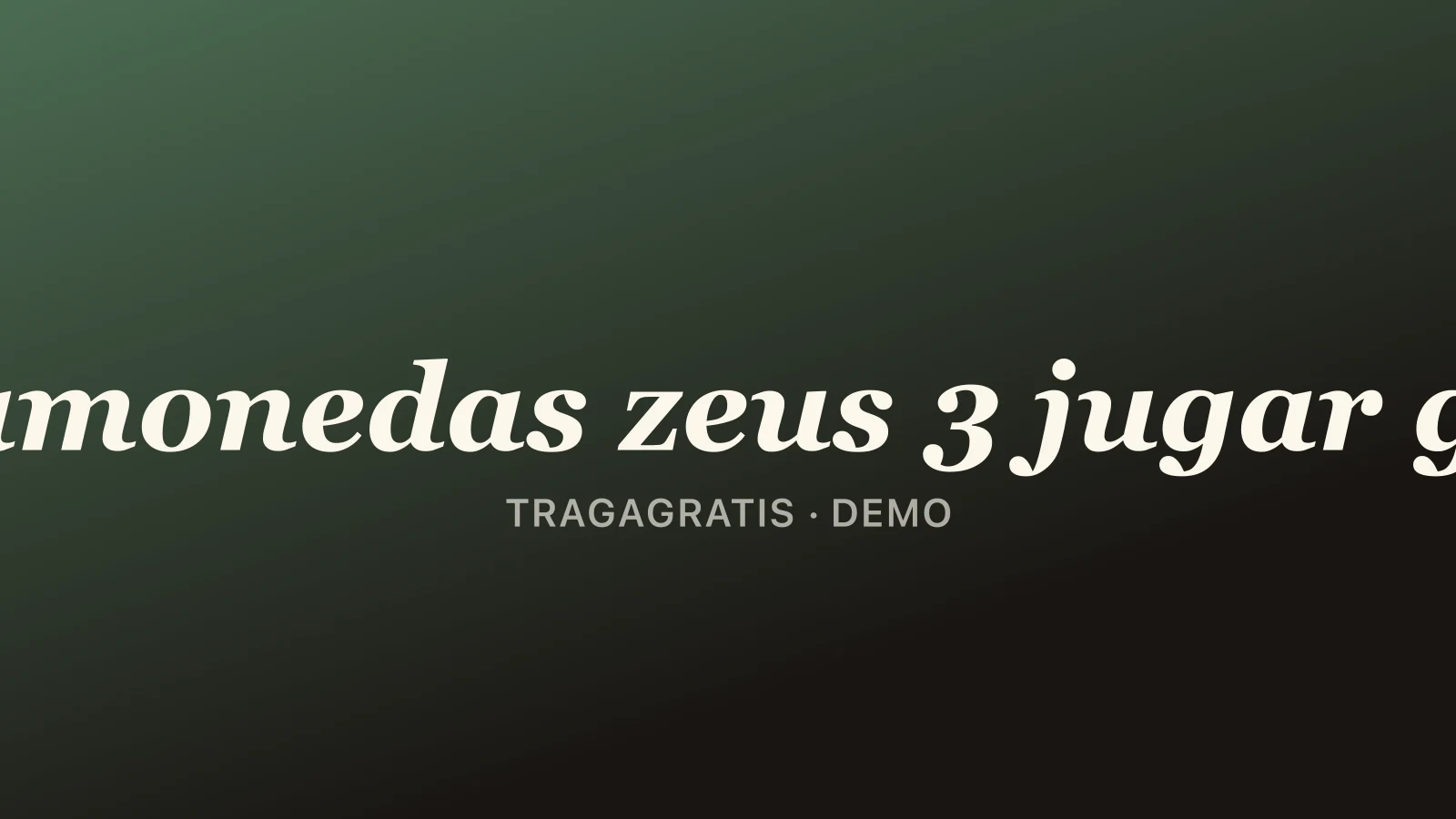 Zeus 3 demo